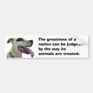 Gandhi Animal Quote Dog Bumper Sticker