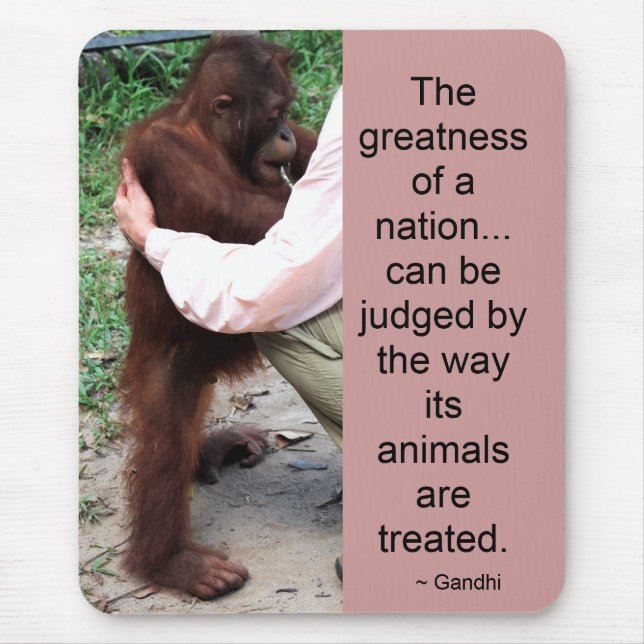 Gandhi Animal Quote Mouse Mat (Front)