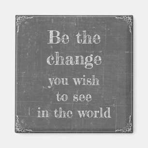 Gandhi - Be the change Magnet