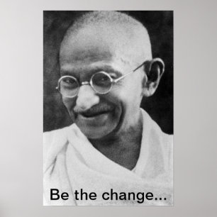 Gandhi 'Be the change' poster