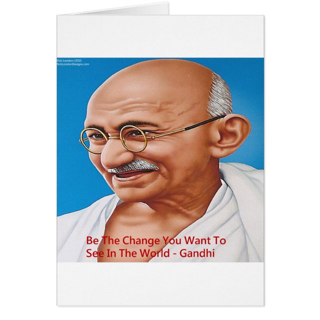 Gandhi & Be The Change Quote (Front)