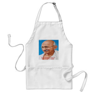 Gandhi & Be The Change Quote Standard Apron