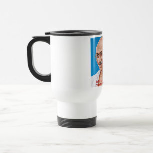 Gandhi & Be The Change Quote Travel Mug