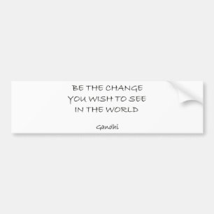 gandhi bumper sticker