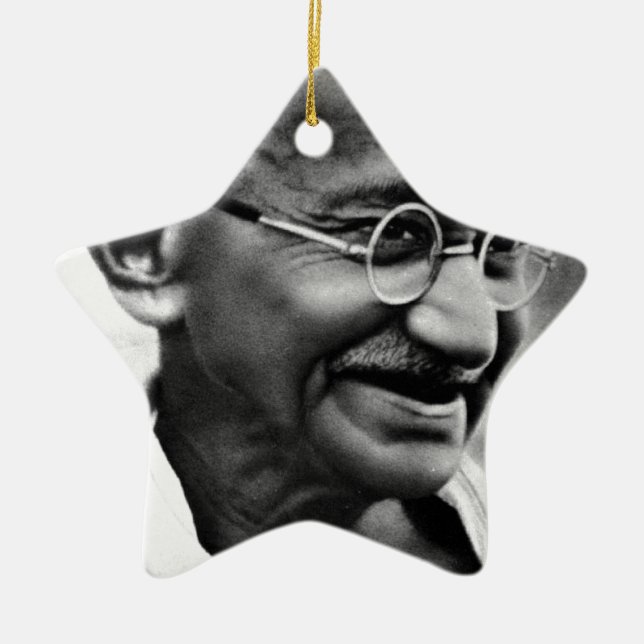 GANDHI CERAMIC TREE DECORATION (Front)