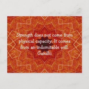 Gandhi Inspirational Motivational Quotation Postcard