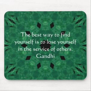 Gandhi Inspirational Quote About Self-Help Mouse Mat