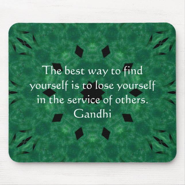 Gandhi Inspirational Quote About Self-Help Mouse Mat (Front)