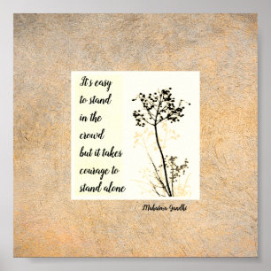 Gandhi motivational quote poster on nature art
