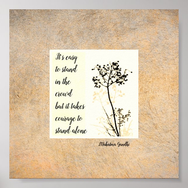 Gandhi motivational quote poster on nature art (Front)