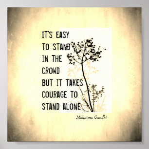 Gandhi motivational quote poster on nature art