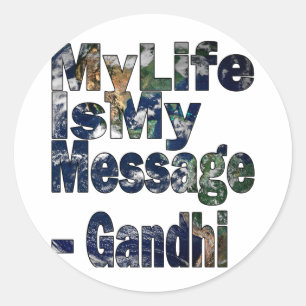 Gandhi Qoute Classic Round Sticker