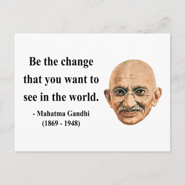 Gandhi Quote 1b Postcard (Front)