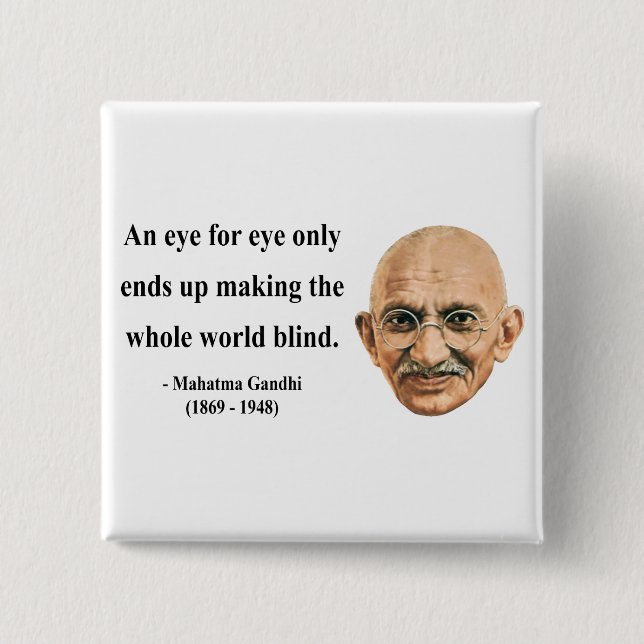Gandhi Quote 3b 15 Cm Square Badge (Front)