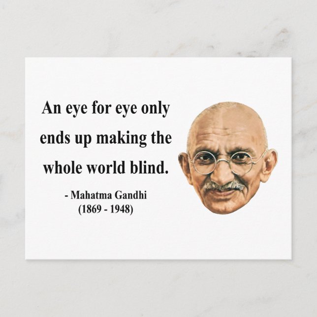 Gandhi Quote 3b Postcard (Front)