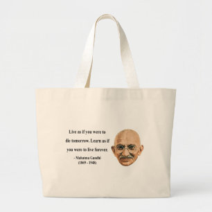 Gandhi Quote 4b Large Tote Bag