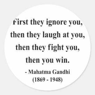 Gandhi Quote 5a Classic Round Sticker
