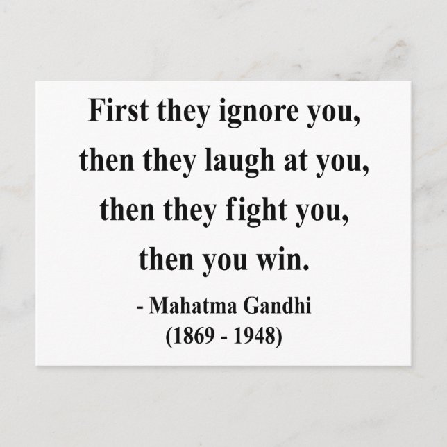 Gandhi Quote 5a Postcard (Front)