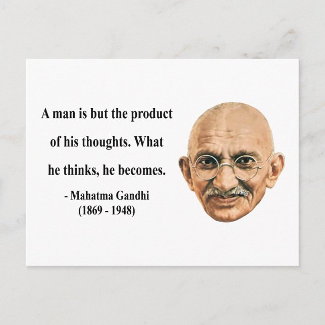 Gandhi Quote 8b Postcard (Front)