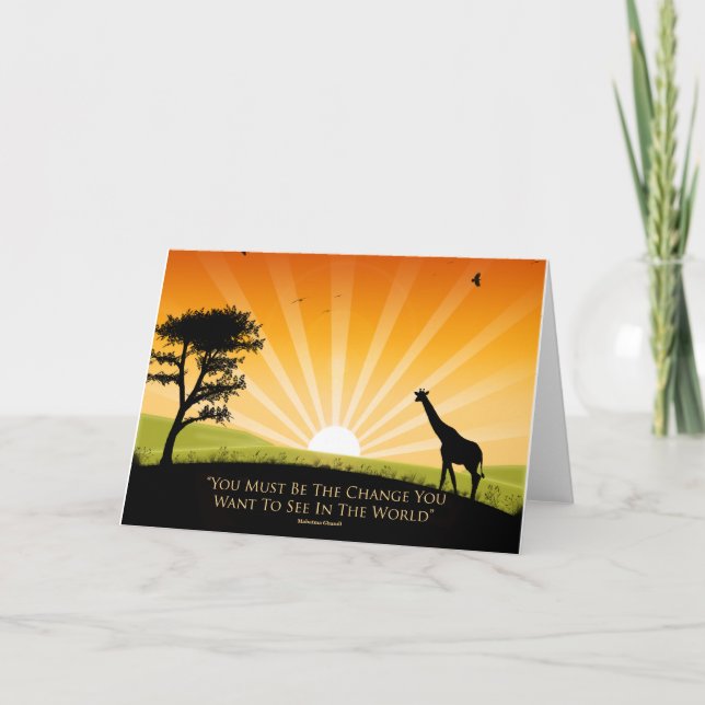 Gandhi Quote Card (Front)