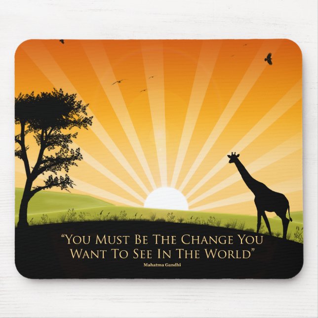 Gandhi Quote - Customised Mouse Mat (Front)