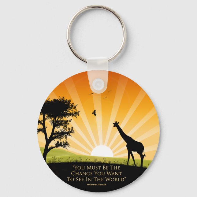 Gandhi Quote Key Ring (Front)