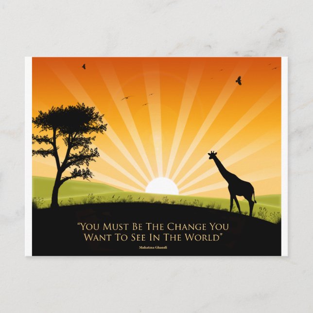 Gandhi Quote Postcard (Front)