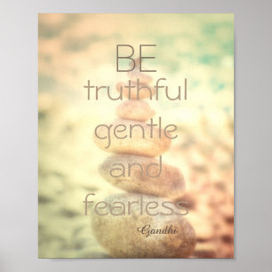 Gandhi quote poster rock cairn wall art