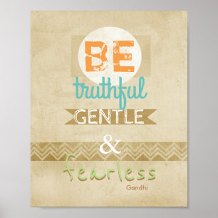Gandhi quote poster typography inspirational text