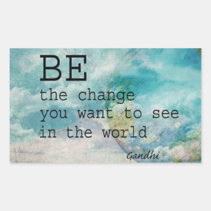 Gandhi quote stickers be the change