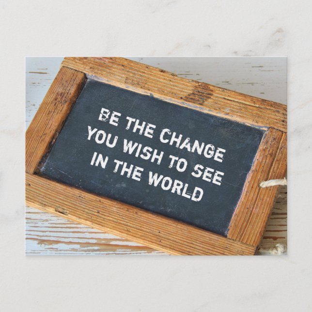 Gandhi - Sein der Wandel Postcard (Front)