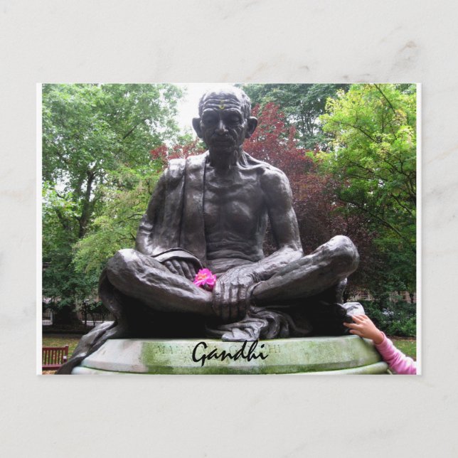 Gandhi statue postcard (Front)