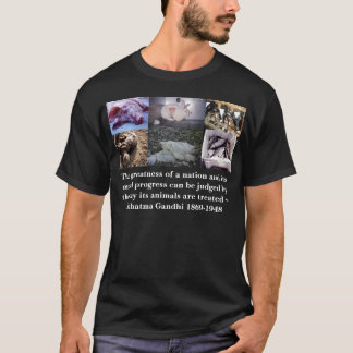 gandhi, The greatness of a nation and its moral... T-Shirt