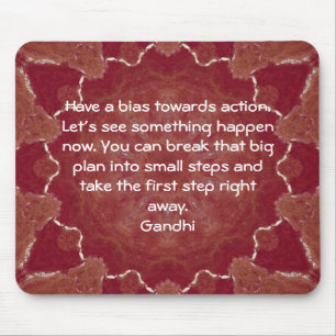 Gandhi Wisdom Quotation Saying about Action Mouse Mat