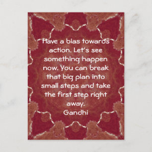 Gandhi Wisdom Quotation Saying about Action Postcard