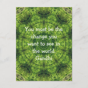 Gandhi Wisdom Quotation Saying Postcard