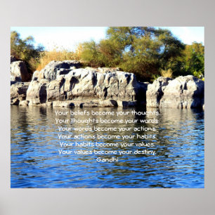 Gandhi Wisdom Saying Quotation About  Destiny Poster