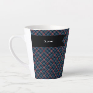 Gandy of Myrton Clan Highland Plaid Latte Mug