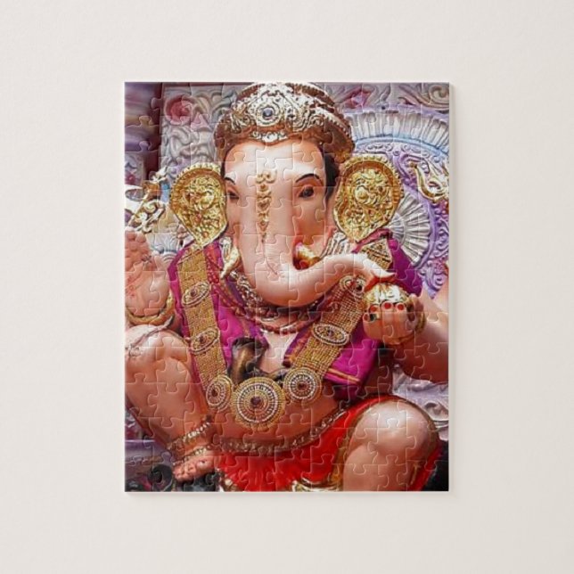 Ganesh (गणेश)  - Indian Elephant Deity Jigsaw Puzzle (Vertical)