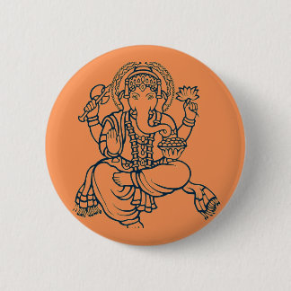 Ganesh 6 Cm Round Badge