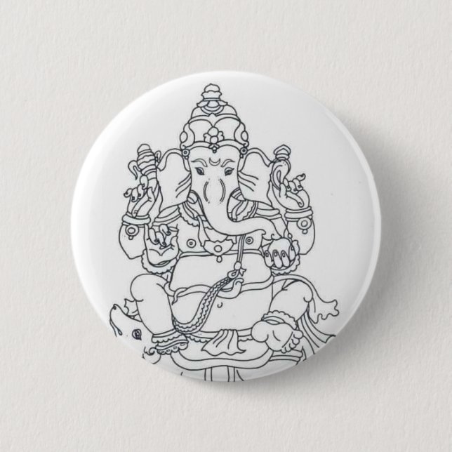 Ganesh button badge (Front)