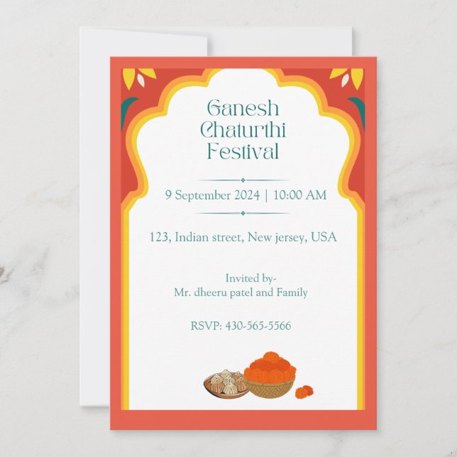 ganesh chaturthi invitation (Front)