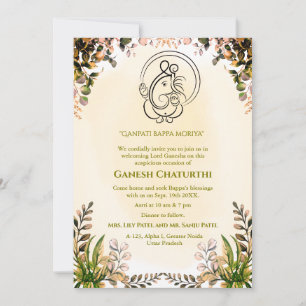 Ganesh Chaturthi Puja Invitation