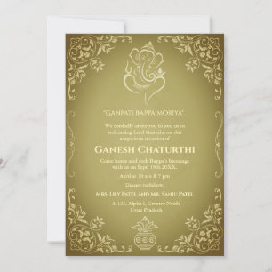 Ganesh Chaturthi Puja Invitation