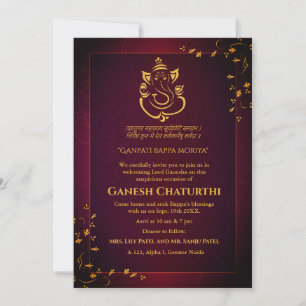 Ganesh Chaturthi Puja Invitation