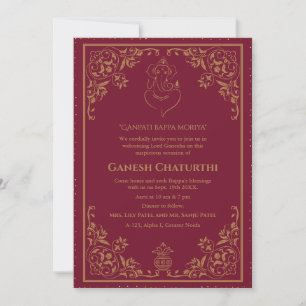 Ganesh Chaturthi Puja Invitation