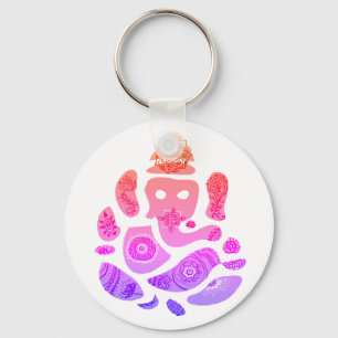 Ganesh Colorful Art Key Ring