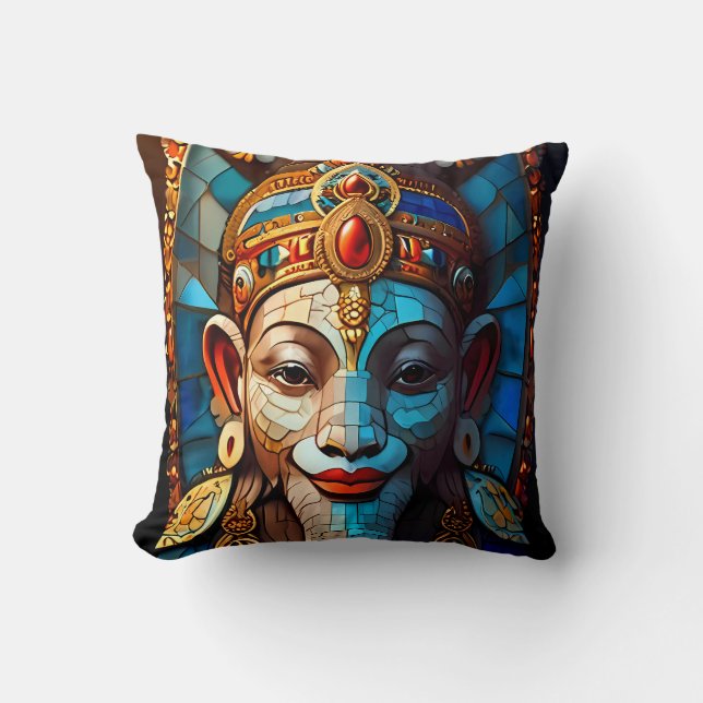 Ganesh Deity Idian God Cushion Throw Pillow  (Front)