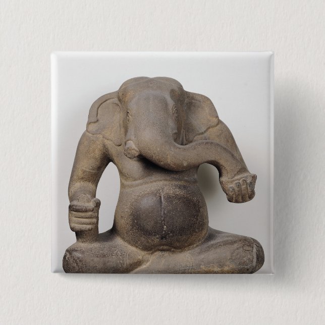 Ganesh, from Tuol Pheak Kin 15 Cm Square Badge (Front)