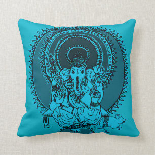 ganesh full blue cushion